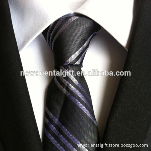 Modern Tonal Black Striped Ties